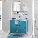 armoire salle de bain bleu