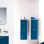 armoire salle de bain bleu