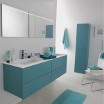 armoire salle de bain bleu