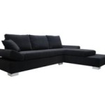 canape d'angle noir conforama