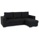 canape d'angle noir conforama