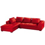 canape d'angle rouge