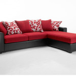 canape d'angle rouge