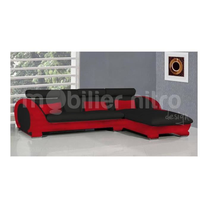 canape d'angle rouge