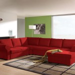 canape d'angle rouge