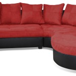 canape d'angle rouge