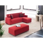 canape d'angle rouge