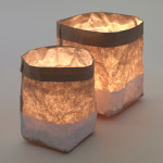 corbeille en papier kraft