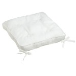 galette de chaise blanc