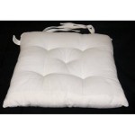 galette de chaise blanc