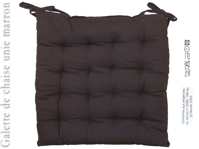 galette de chaise grise capitonne 40x40cm