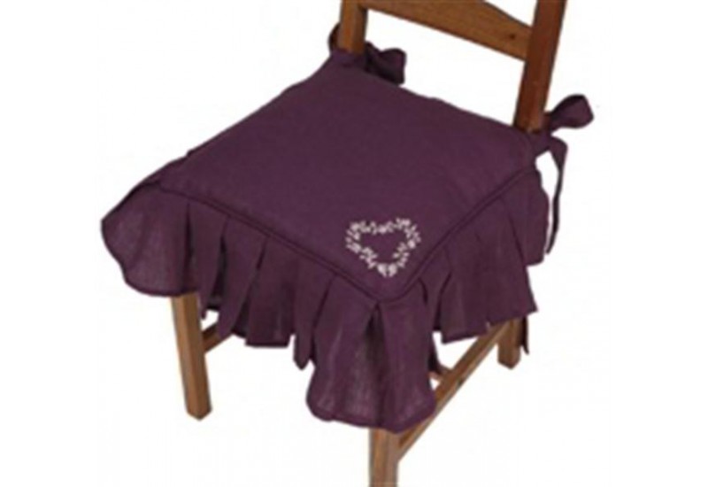 galette de chaise prune