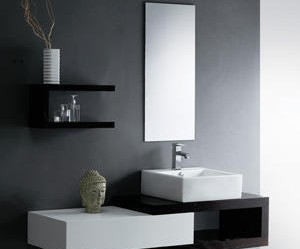 meuble haut salle de bain noir
