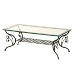 table basse fer forge