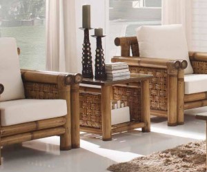 table d'appoint en rotin