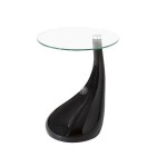 table d'appoint noir laque