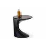 table d'appoint noir laque