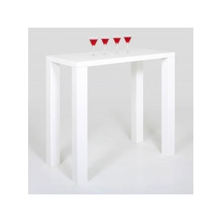 table de bar betty blanc laque