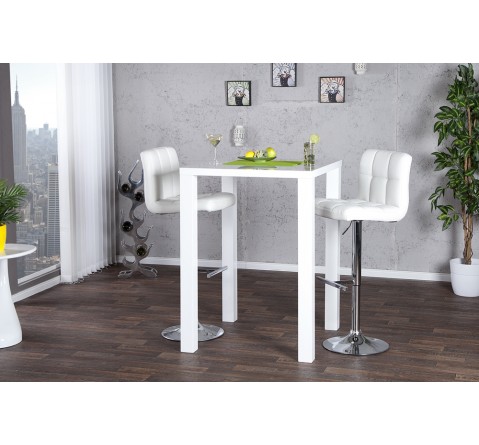 table de bar betty blanc laque