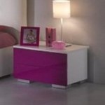 table de chevet fushia