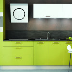 buffet de cuisine vert anis