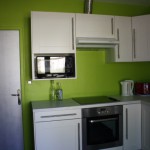 buffet de cuisine vert anis