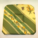 galette de chaise verte