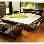 lit 2 personnes fez en pin massif avec sommier