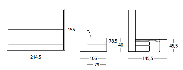 lit deux personnes dimensions