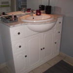 meuble bas salle de bain blanc pas cher