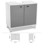 meuble bas salle de bain blanc pas cher