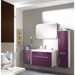 meuble salle de bain violet