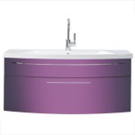 meuble salle de bain violet