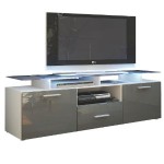 meuble tv haut gris
