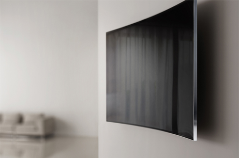 support mural tv incurve