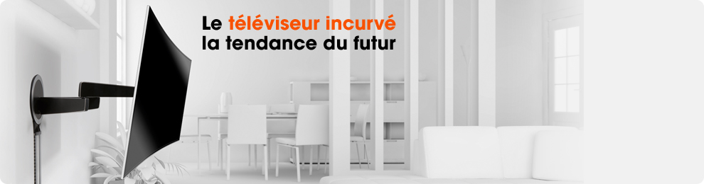 support mural tv incurve