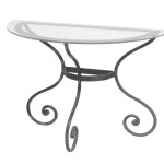 table d'appoint demi-lune