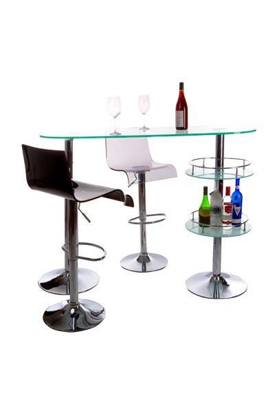 table de bar verre