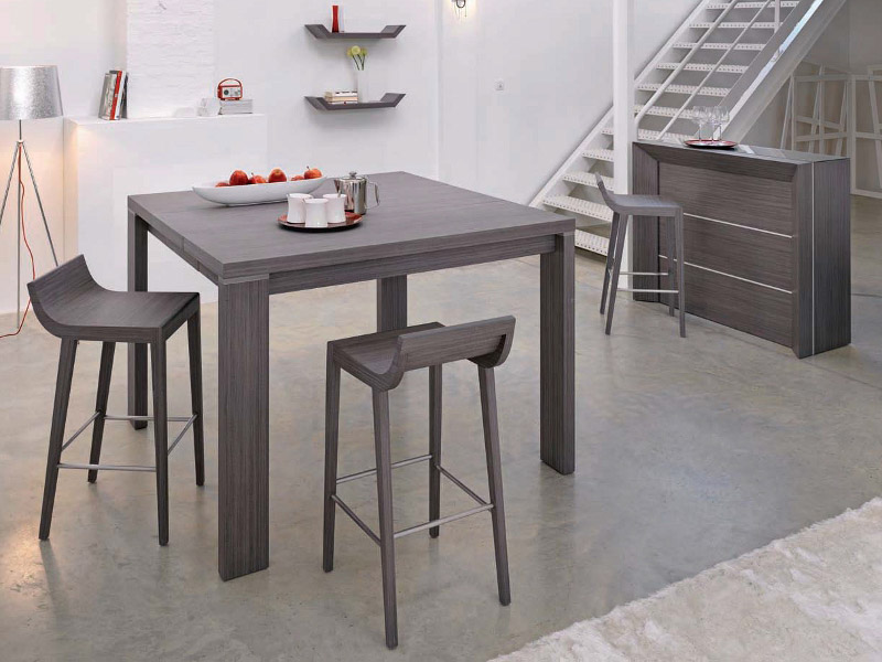 table et chaise de cuisine grise