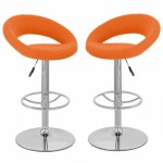 tabouret de bar orange x 2 rio