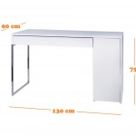 armoire de bureau blanc laque