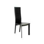 chaise de salle a manger en cuir noir