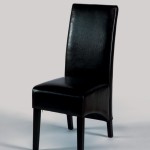 chaise de salle a manger en cuir noir