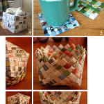 corbeille papier tresse