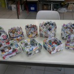 corbeille papier tresse