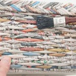 corbeille papier tresse