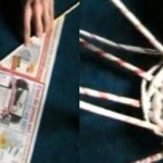 corbeille papier tresse