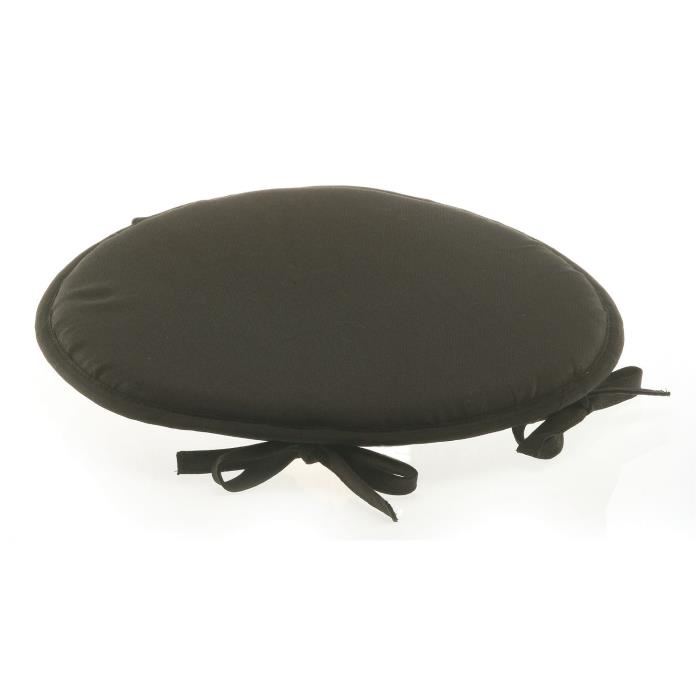 galette de chaise ronde noire