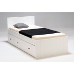 lit 1 personne noir laque