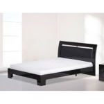 lit 1 personne noir laque